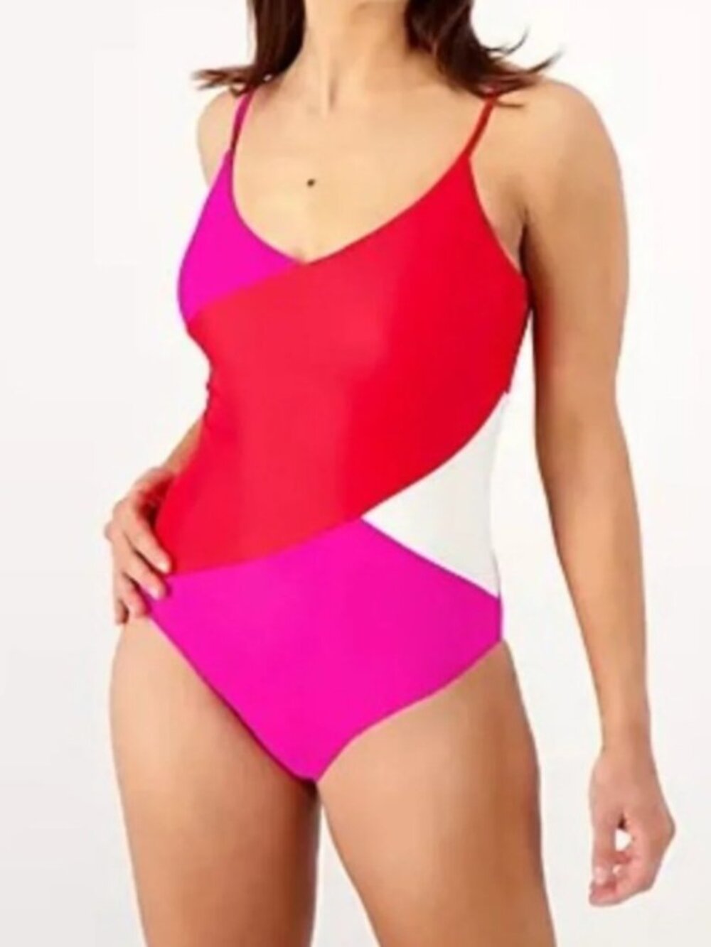 Summersalt Brand Women's size 12 Red/Pink/White The Marina One Piece Swimsuit